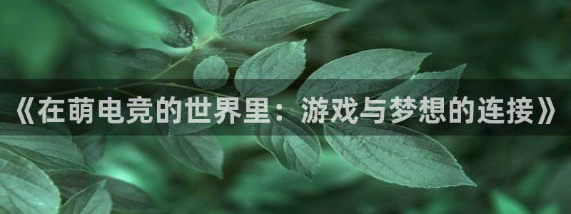 uwin电竞平台：《在萌电竞的世界里：游戏与梦想的连接》